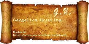 Gergelics Urzulina névjegykártya